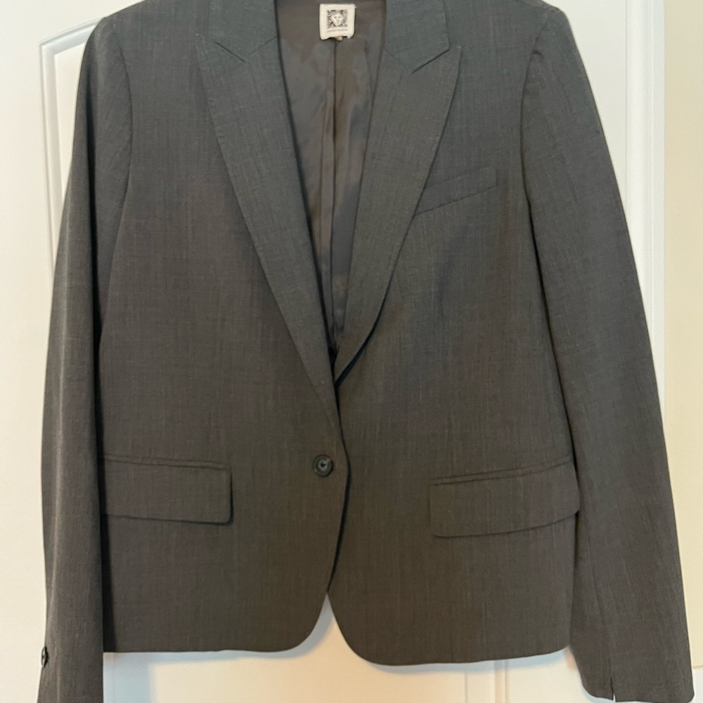 Anne Klein Gray Blazer Modern Fit